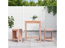 Vidaxl 3 Pcs Conjunto De Bar Para Jardim Madeira De Douglas Maciça