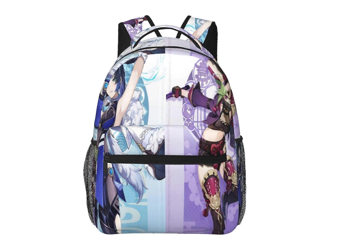 Mochila Genshin Impact J342 Para Escola E Trabalho, Leve E À Prova Dágua, Mochila Estilosa Para Estudantes E Adultos D342 Olysi Shop