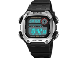 Lurelia Relógio Digital Desportivo, Visor Digital, Led, Cronómetro, Alarme, Data/calendário, 12/24h, Luminoso, Abs, Tpu, Prata E Preto