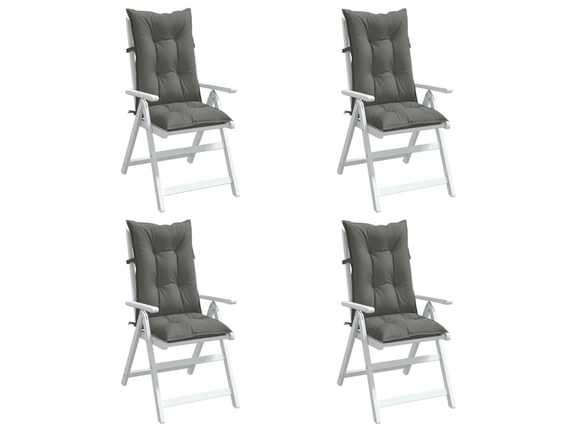 Vidaxl Almofadões Para Cadeiras Altas 4 Pcs Mesclado Tecido