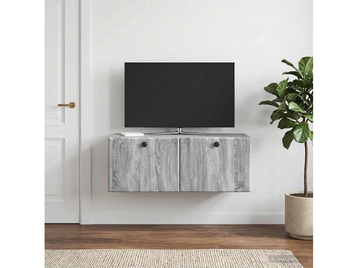 Vidaxl Gabinete De Tv De Parede 78,5 X 31 X 30 Cm Sonoma Cinzento