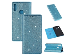 Capa De Couro Ultrafina Com Flip Horizontal Magnético E Glitter Com Suporte E Compartimentos Para Cartões Para Huawei Y7 (2019)