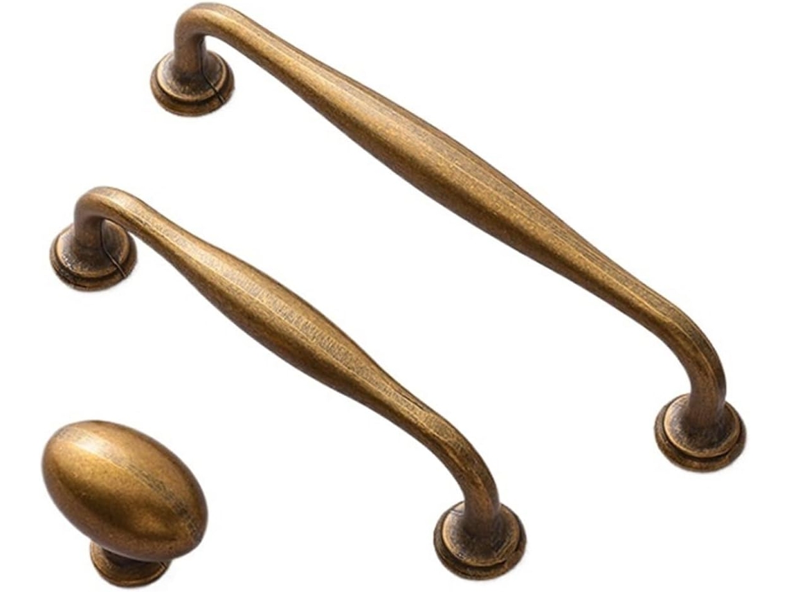 Puxadores Retrô De Cobre Para Gavetas Armários, Móveis E Portas De Guarda Roupas, Estilo Vintage, 1 Peça 1-96mm