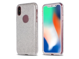Capa de telefone 2 em 1 glitter TPU + PC para iPhone X e 8 EOOCOO