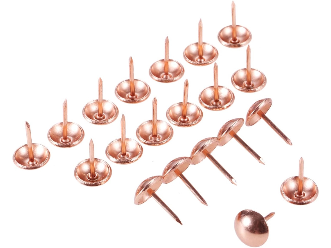 Tachas De Estofamento Em Ouro Rosa, 100 Peças, Tamanhos Variados