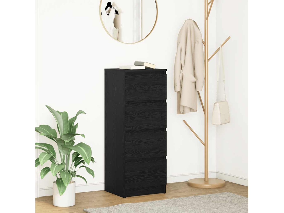Vidaxl Aparador 37,5x35x99 Cm Derivados De Madeira Carvalho Preto
