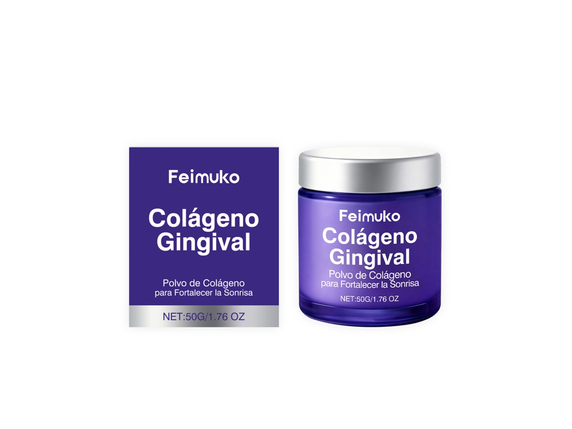 Pó de Dentes Feimuko com Colágeno para Limpeza Suave e Sorriso Renovado LAXISCREED