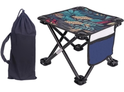 Banqueta dobrável portátil AQUAFORGE, 33x33x32cm, azul, para camping