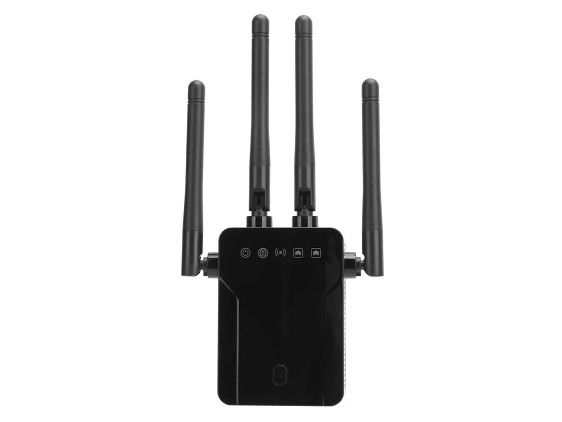 Amplificador De Extensão De Rede De Sinal Wifi De Banda Dupla Repetidor Sem Fio Yizhood (preto)