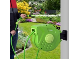 Enrolador De Mangueira Automático De 15 M, Ideal Para Ar Comprimido E Jardinagem Em Verde Ehstmind