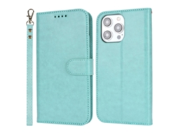 Capa Para Iphone 15 Pro Max Pele Sintética Verde