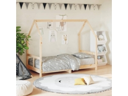 Vidaxl Estrutura De Cama Infantil 80x160 Cm Pinho Maciço