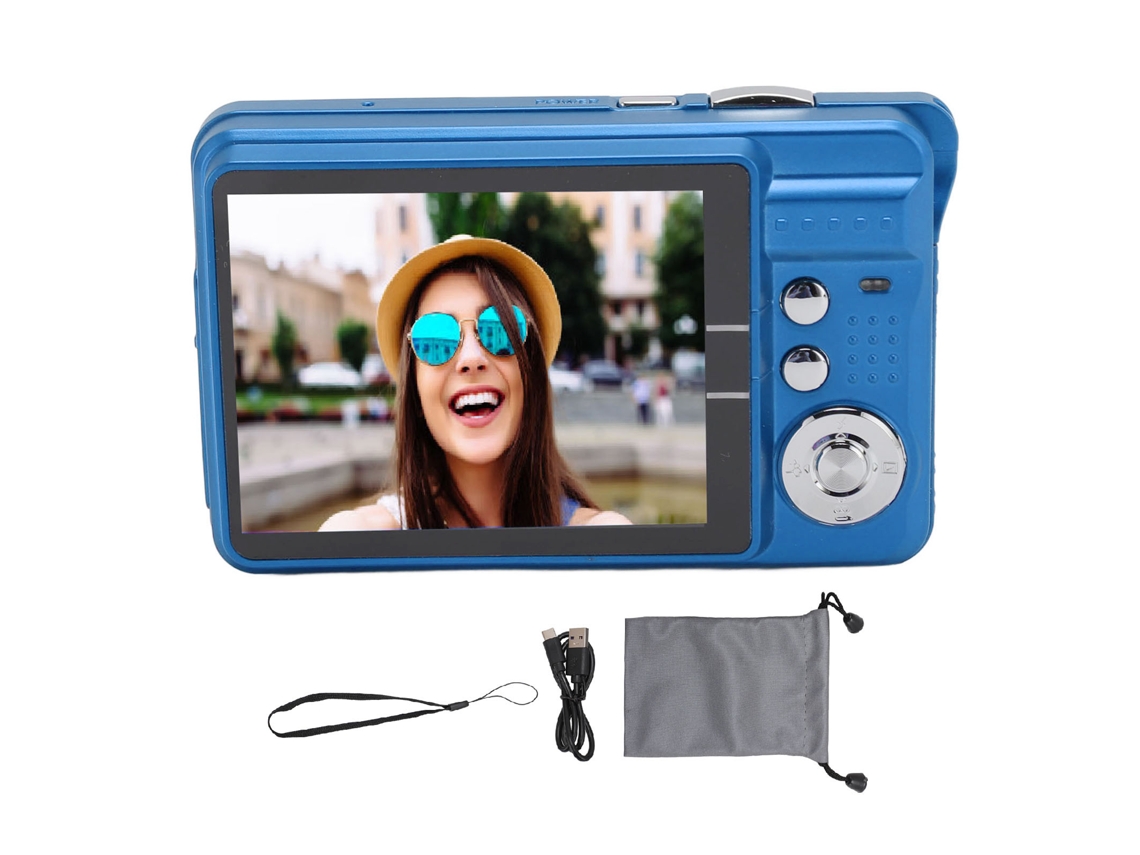 Câmera digital compacta e portátil 4K para adolescentes, ideal para viagens e uso na bolsa.