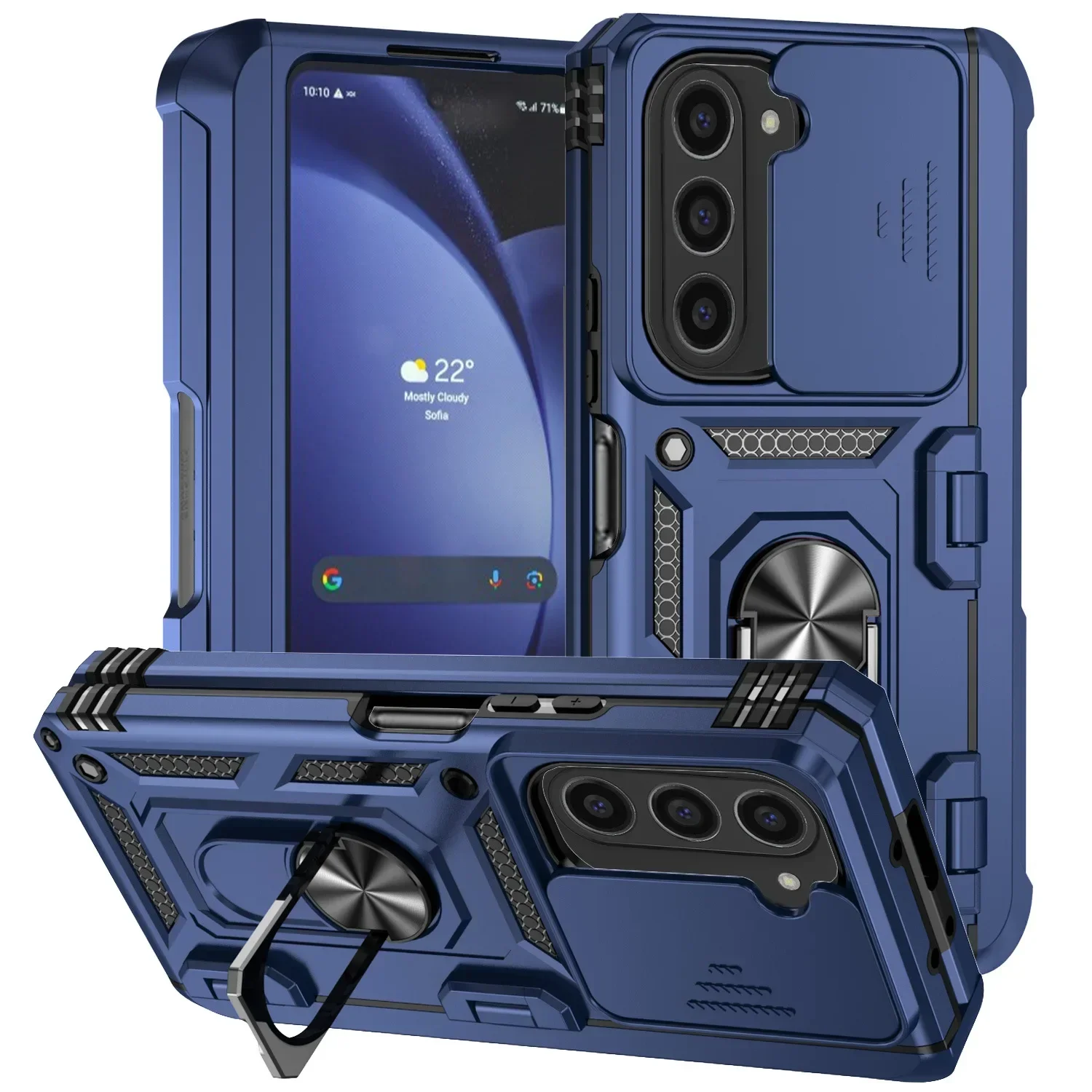 (azul, Galaxy Z Fold7) Capa Dobrável Para Celular, Suporte Magnético, Proteção Contra Quedas, Proteção Deslizante Para A Lente.