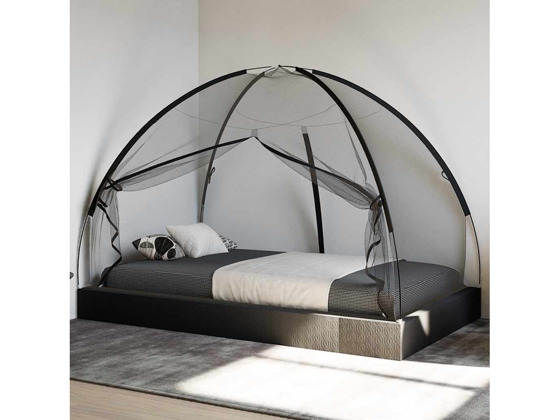 Vidaxl Rede Mosquiteira Com Portas Malha 220 200x120x130 Cm Preto