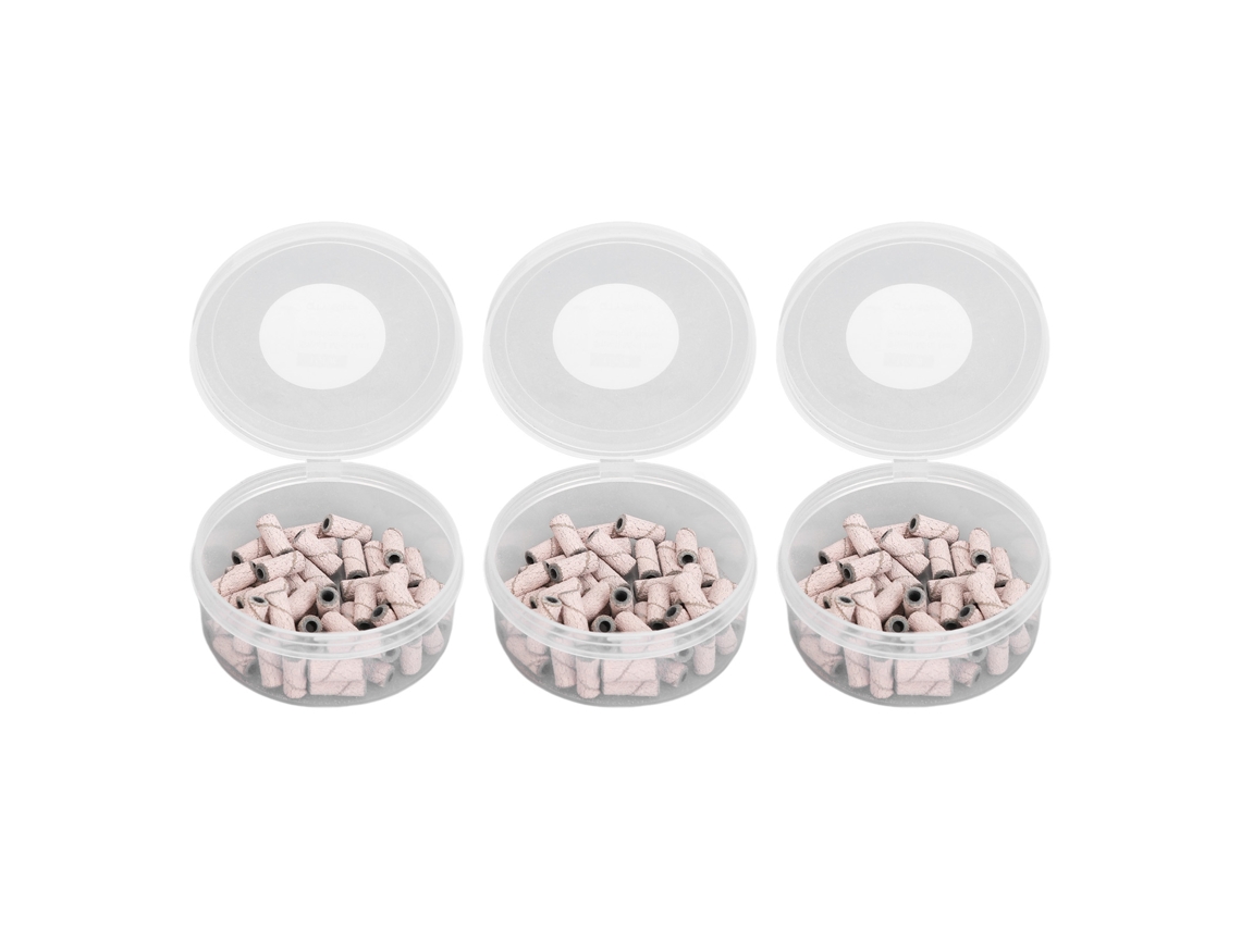 Bands De Lixamento Para Unhas Com Caixa De Armazenamento Pequena Rosa Para Remoção De Pele Morta E Manicure