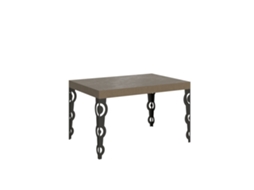 Mesa Extensível Karamay 120/224x90 Cm Cinza Pomba Com Pés Antracite Itamoby