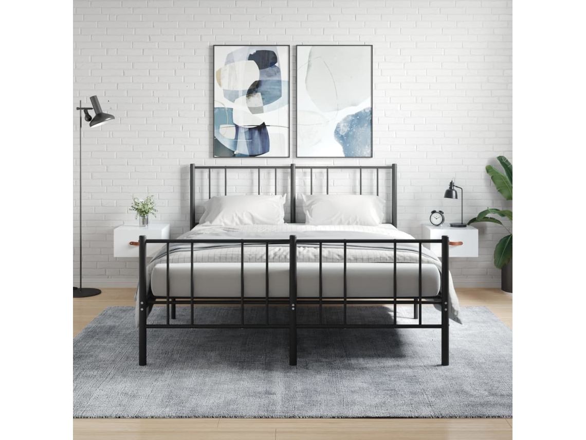 Vidaxl Mesas De Cabeceira Parede 2 Pcs 35x35x20 Cm Branco Brilhante