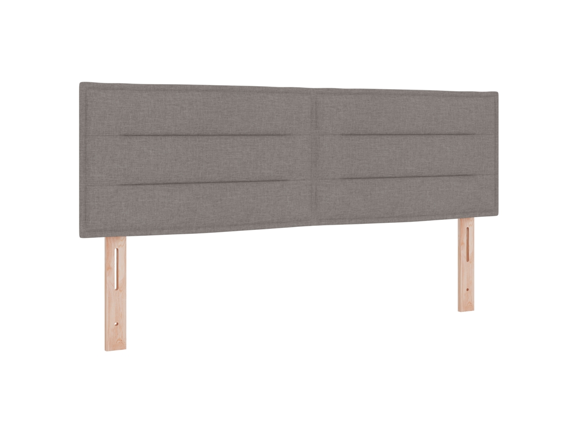 Conjunto 1 Cabeceira Estofada Vidaxl Cinzento-claro Tecido (144 Cm)