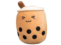 Muñeco De Peluche De Té De Burbujas Con Cara Sonriente, Tamanhos 24/35/50/70cm, Presente Decorativo Almofada 70 Cm Naranja