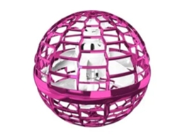 Bola voadora WalshLXq com luzes coloridas, carregamento USB, sensor inteligente, globo de plástico giratório, brinquedo roxo e rosa para crianças.