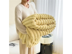 Cobertor de Pelúcia Artificial Quentinho com Estampa Coelho Perfeito para o Outono Feito em Fleece Coral Macio