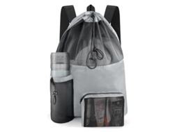 Saco De Praia Em Tela Para Fato De Banho, Unissexo, Mochila Grande Com Cordão Para Equipamento De Natação Na Piscina.