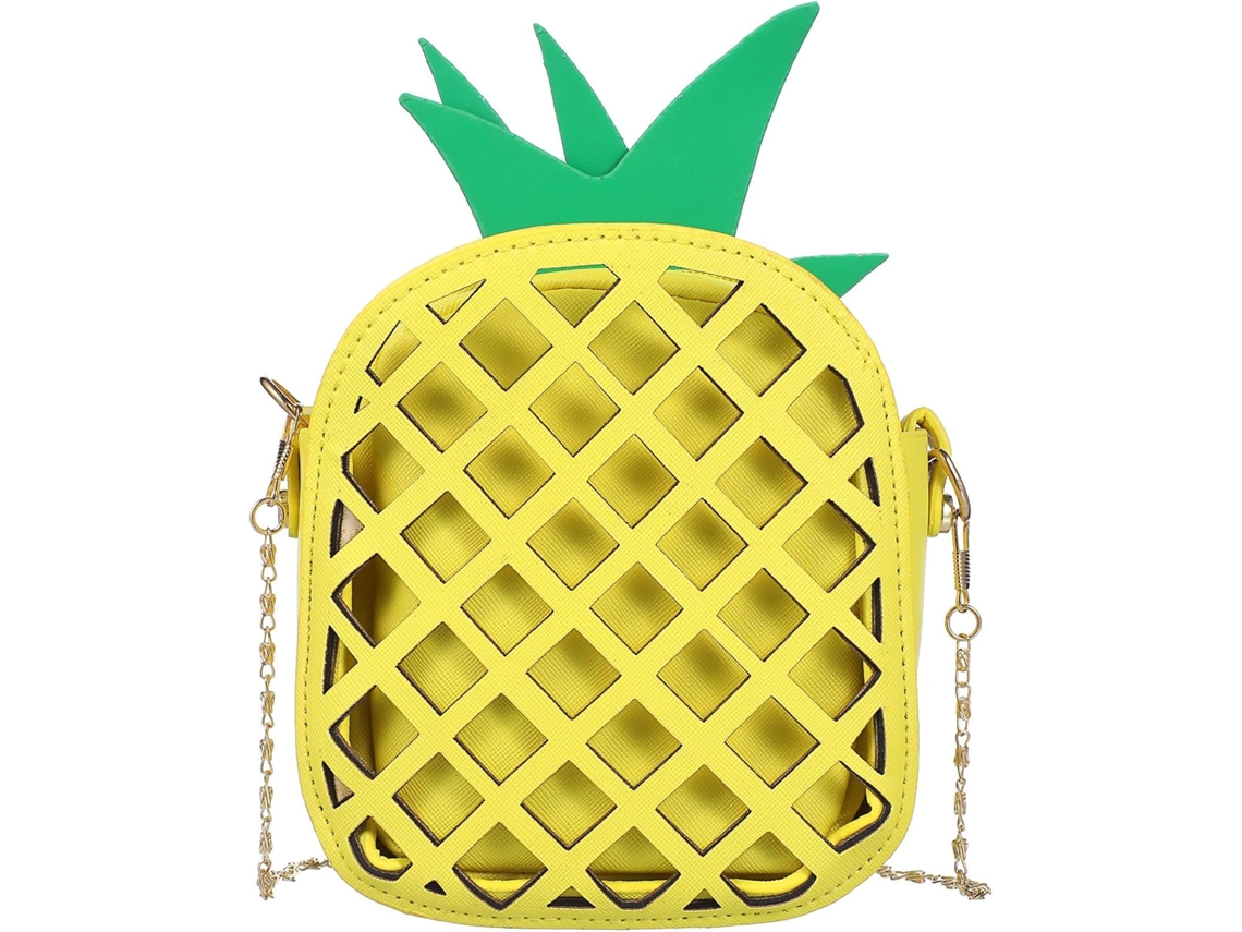 Bolsa De Ombro Adorável Com Corrente E Estampa De Frutas.