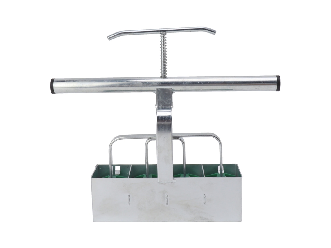 Fabricador de Blocos de Solo 4 Células com Alça Extensível para Transplante Fácil de Plantas Exteriores