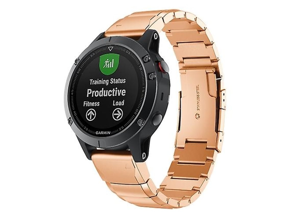 Garmin Fenix 5x Pulseira De Aço Liberação Rápida 26mm Em Ouro Rosa