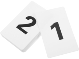 Conjunto De 20 Cartões Numerados Para Assentos Em Preto E Branco, Para Eventos, Feitos De Pp, Com Numeração Individual E