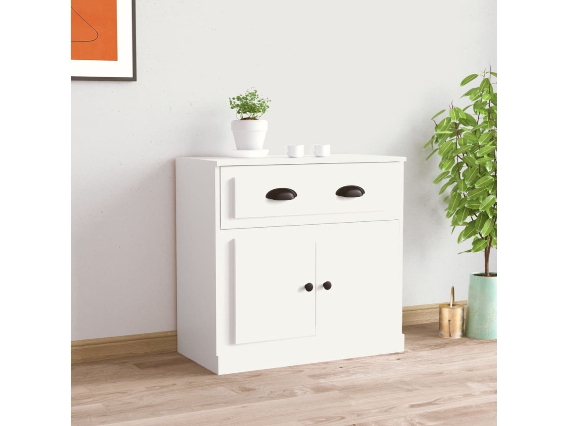 Vidaxl Aparador 70x35,5x67,5 Cm Derivados De Madeira Branco