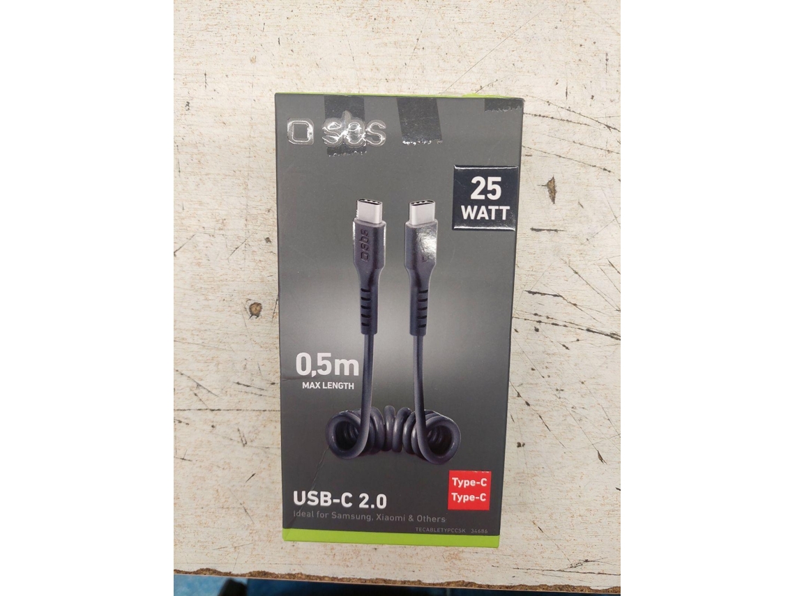 Cabo SBS TECABLETYPCCSK (Outlet Caixa Aberta - Tipo C - 0.5 m - Preto)