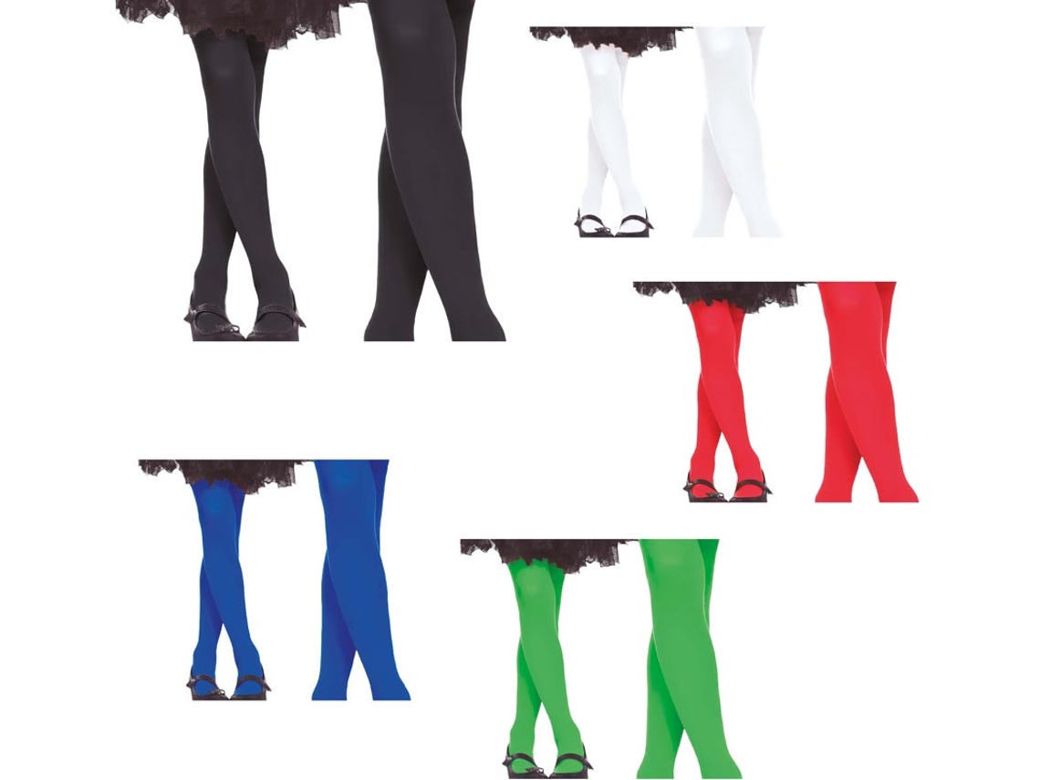 Collants em várias cores tamanho 7-12 anos infantil