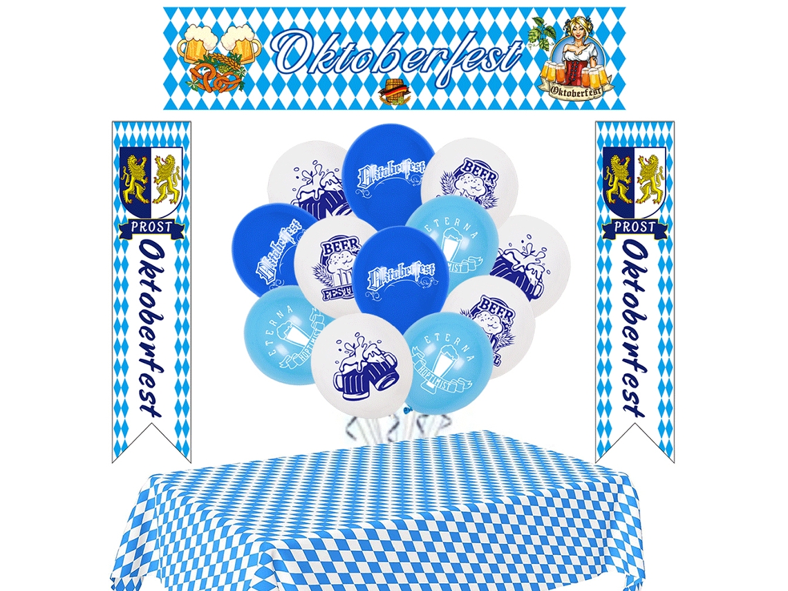 Mali conjunto de Decoração de Balões Oktoberfest Banner Balões para Festa Bavaria