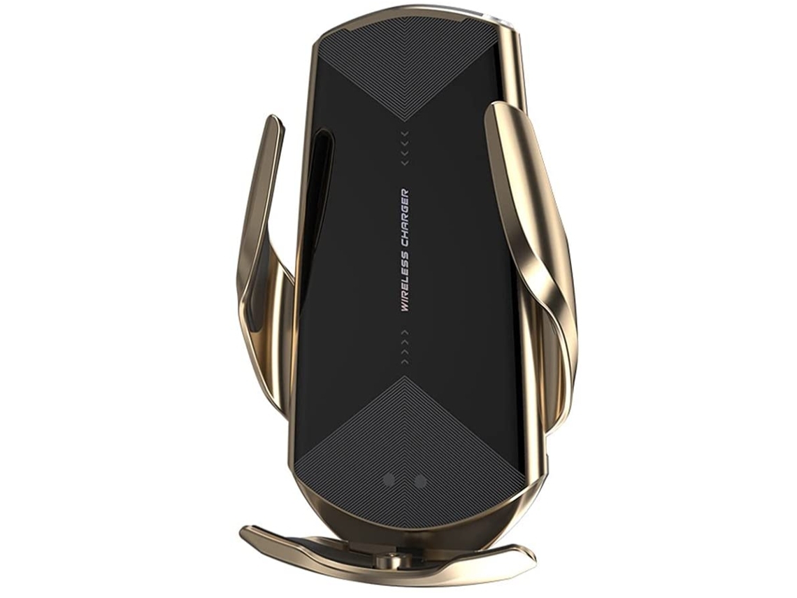 Carregador Carro Sem Fixação Sensor Qi Ventilação Carregamento YIZHOOD Magnética Dourado