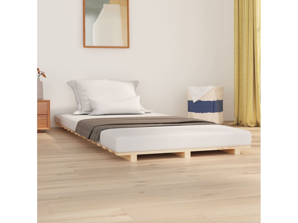 Vidaxl Estrutura De Cama 90x190 Cm Madeira De Pinho Maciça