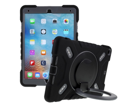 Capa Em Silicone Com Suporte Giratório 360° Preto Para O Seu Apple Ipad 9.7 Pouces /(2018) Pepkoo (2017)