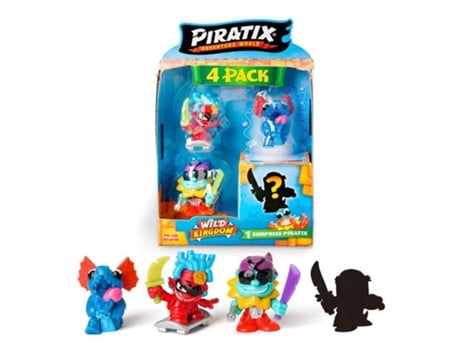Piratix Wild Kingdom Pack De 4 Figuras 1 Sorpresa Color Change Ppx4b412in00 3 Mag Ppx4b412in00 3 Mag Magic Boxp25