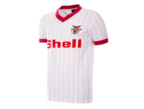 Camisa Retro de Homem para Futebol COPA Sl Benfica Algodão Branco (S)