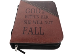 Capa Bíblia Com Zíper E Alça, Capacidade Extra Grande, Material Pu Fácil De Limpar, Design Vintage Estudo