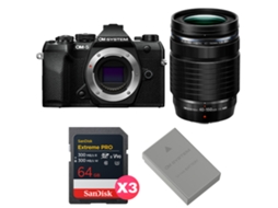 Om 5 Mark Ii Preto + 40 150mm F/4 Pro + 3 Sandisk 64gb Extreme Pro Uhs ii Sdxc + Om System Bls 50 + Ebook Pricedirect OM SYSTEM