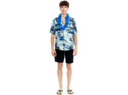 Camisa havaiana Blue Palm Trees para homem