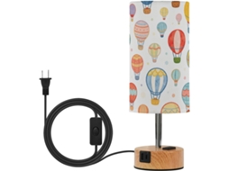 Luminária de Mesa Colorida em Formato Balão Ar Quente, Ideal para Quarto, Mesa de Cabeceira ou Escrivaninha, Con Portas