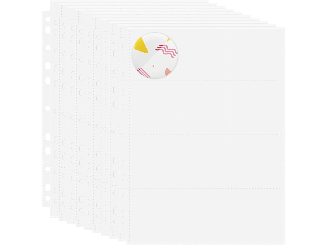 10 Pcs Protege - Pages Para Álbum De Fotos E Pp Léger Com 12 Compartimentos E 11 Trous