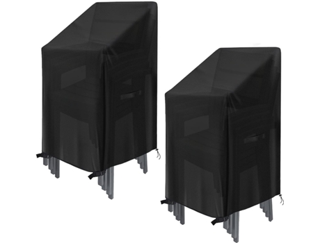 Conjunto De Duas Peças (preto, 75x75x120cm) Em Tecido Oxford 210d Com Cordão E Fivela, À Prova De Vento E Com Proteção Uv.