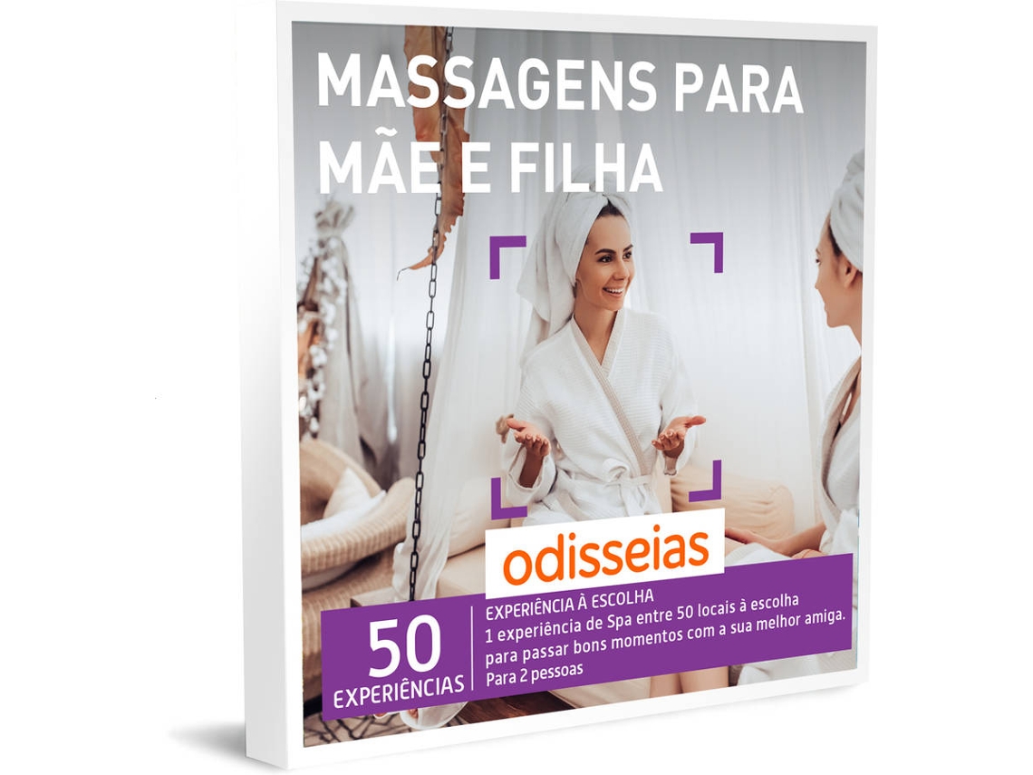 Pack Presente ODISSEIAS Massagens para Mãe e Filha | Experiência de SPA | 2 pessoas