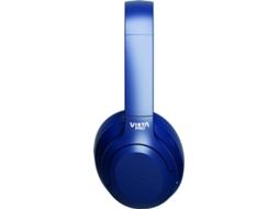 Auscultadores Bluetooth VIETA Stream (Over Ear -  Microfone - Azul)