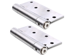 Dobradiças De Aço Inoxidável De 4 Polegadas Com Mola Única, Fechamento Automático, Convenientes, 1 Par