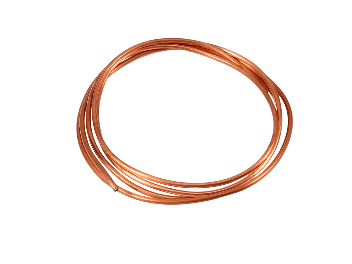 Tubo de Cobre Macio 2m Od 4mm X Id 3mm para Refrigeração e Encanamento